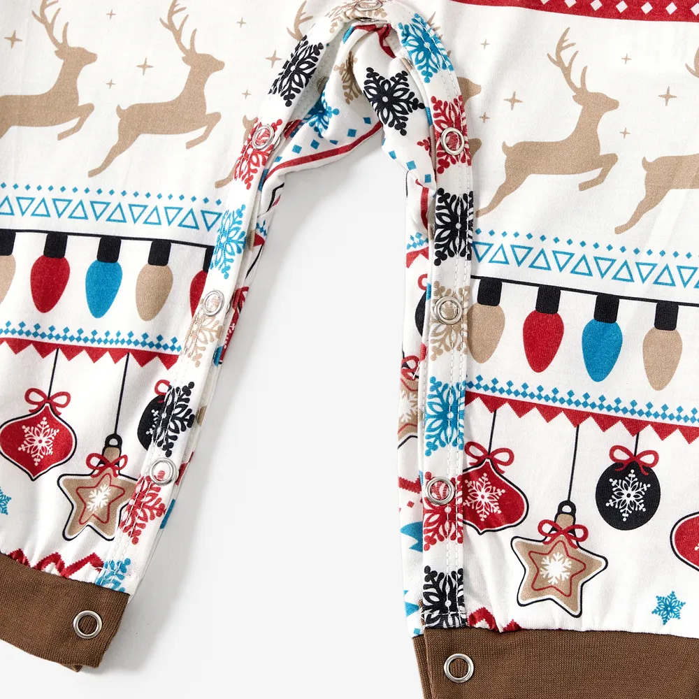 Christmas Family Matching Letters Print Long-sleeve Pajamas Sets(Flame Resistant) big image 5