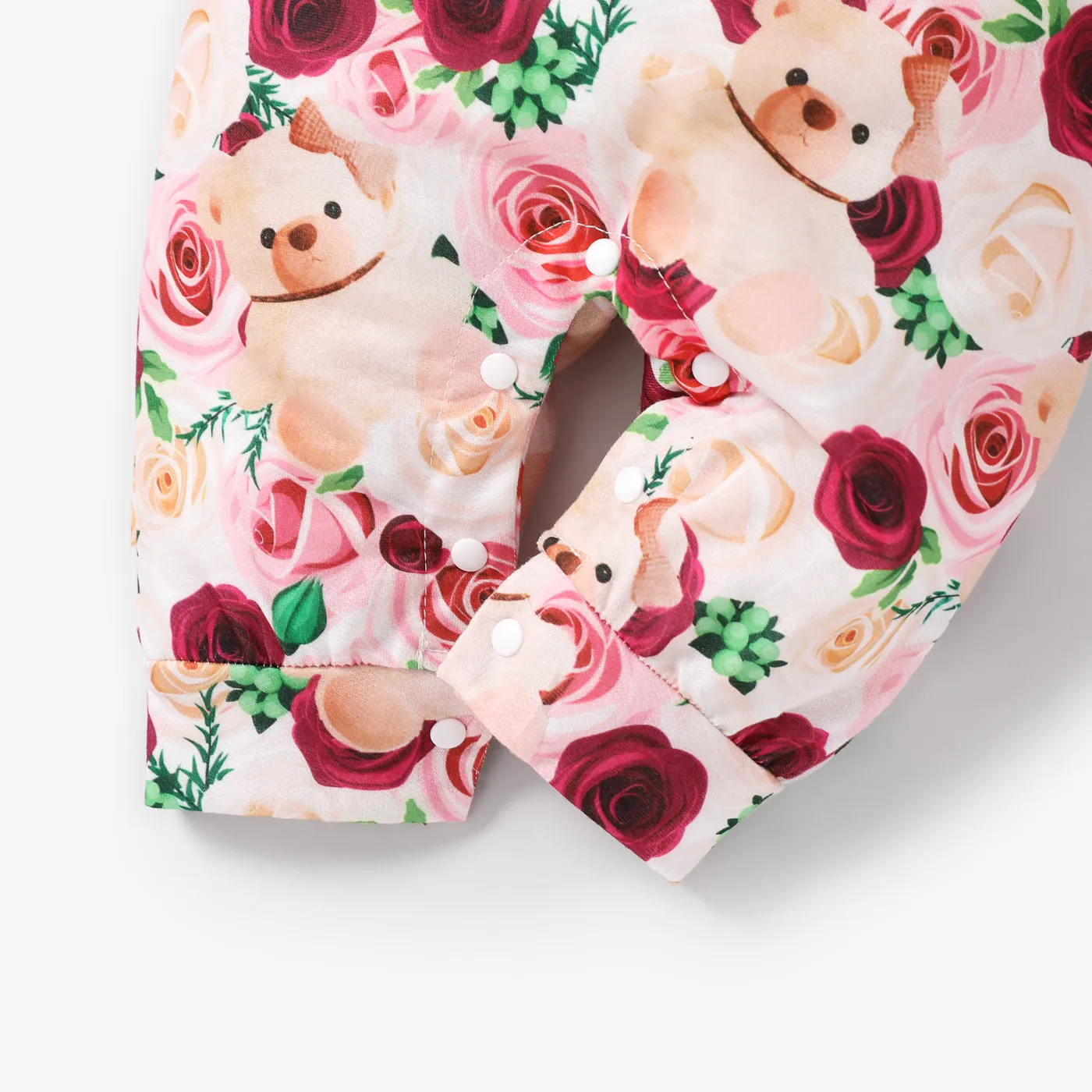 2pcs Baby Girl Childlike Bear Jumpsuit Set  image 6