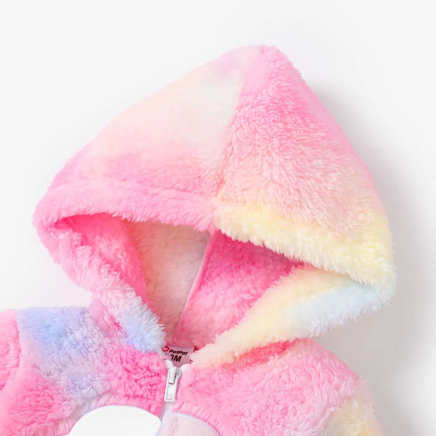 Baby Girl Childlike Expression Zipper Fuzzy Jumpsuit   image 4