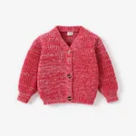 Kleinkinder Mädchen Basics Pullover rot/weiß
