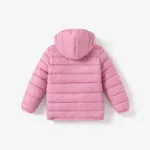 Kid Boy/Kid Girl Lightweight Zipper Solid Hooded Coat Light Pink image 2