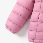 Kid Boy/Kid Girl Lightweight Zipper Solid Hooded Coat Light Pink image 3