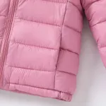 Kid Boy/Kid Girl Lightweight Zipper Solid Hooded Coat Light Pink image 5