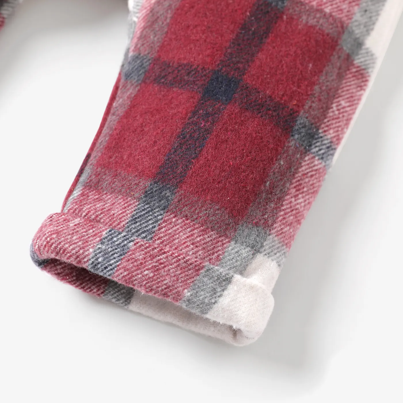 Baby Boy/Girl Button Front Plaid Overalls Red image 3