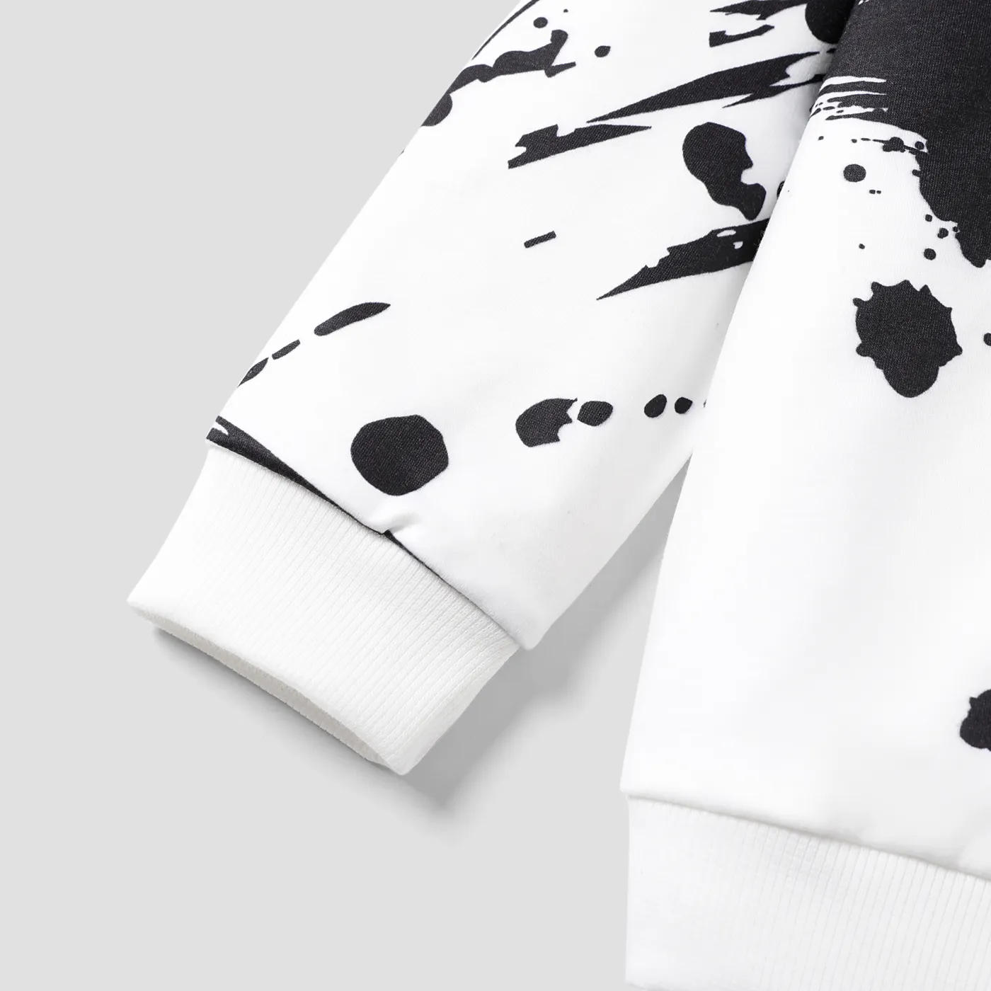 Kid Boy Space Print Trendy Hooded Long Sleeve Sweatshirt  image 3