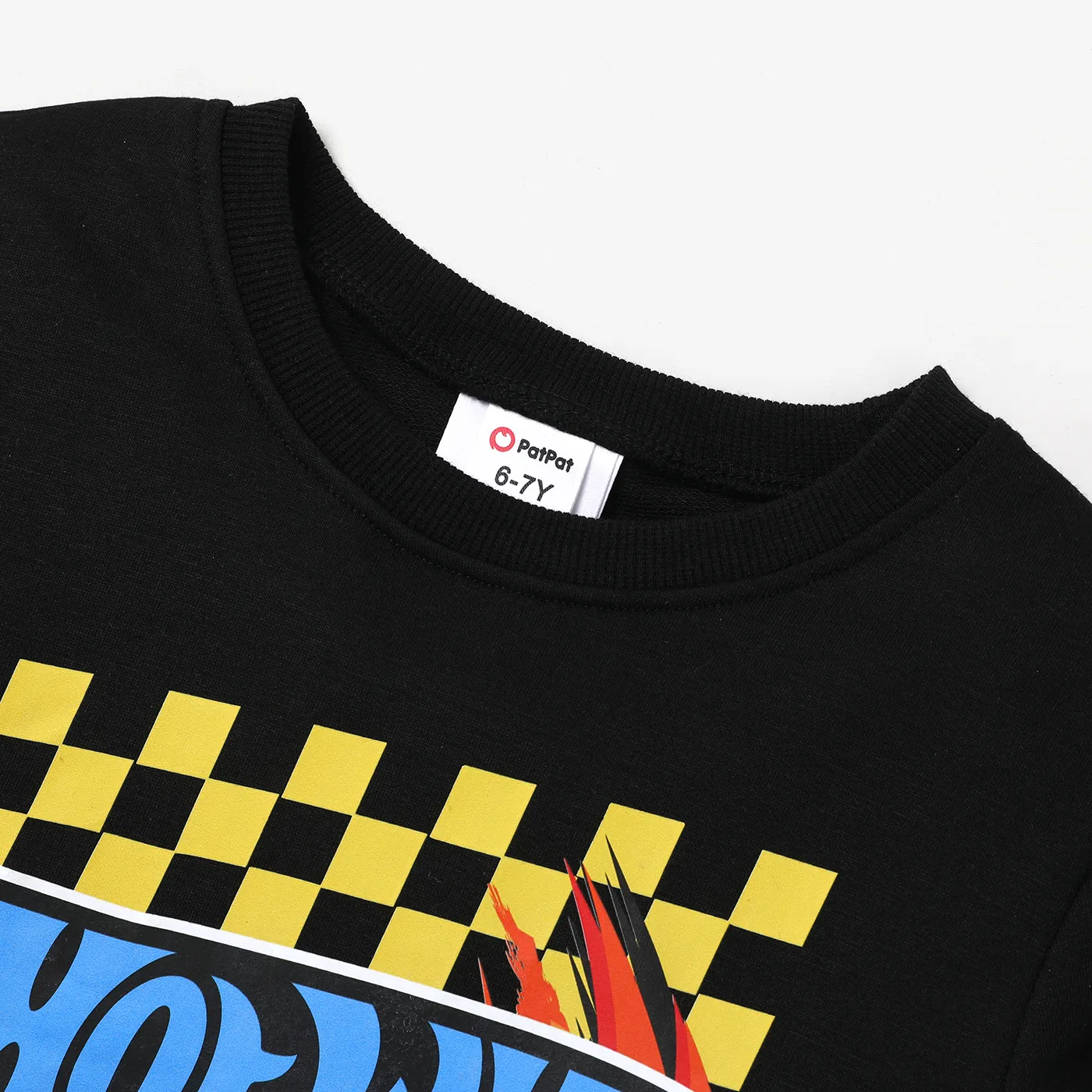 Hot Wheels Kid Boy Vehicle Race Car Print Sweatshirt and Elasticized Pants  image 2