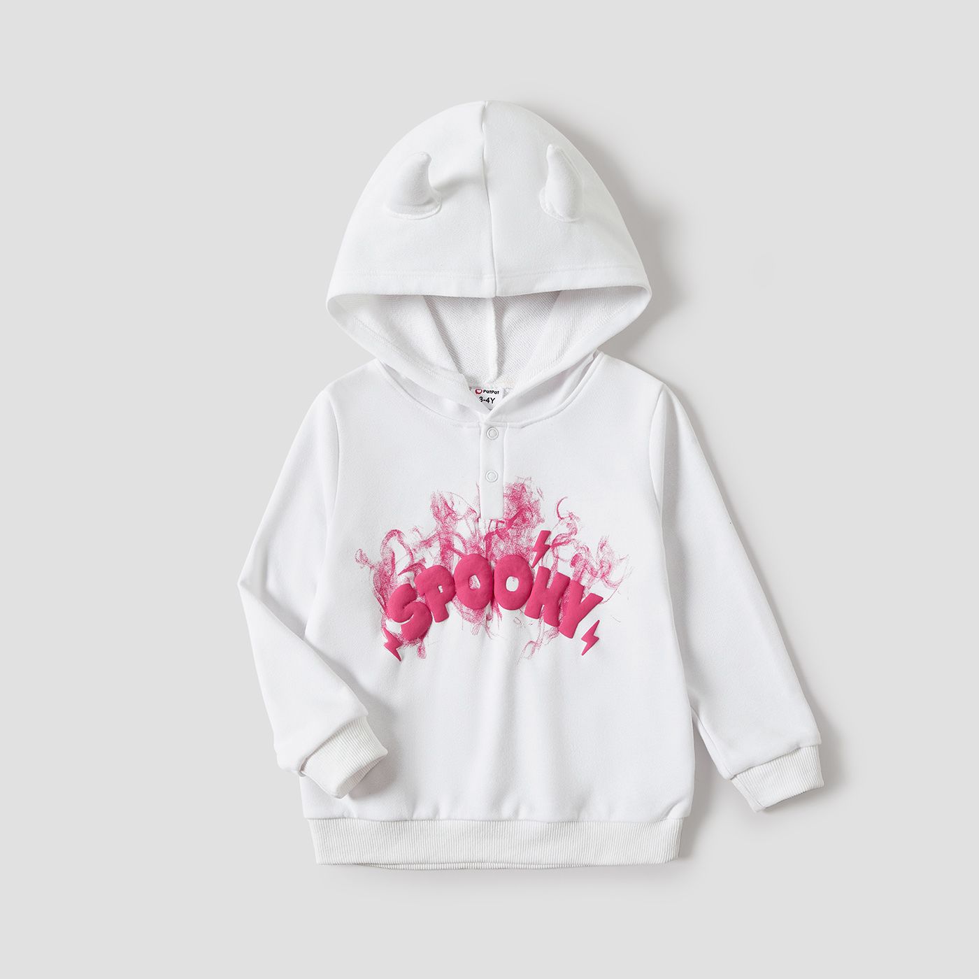 

Funny Halloween Family Look Matching Foam Print Letter Hoodie Tops