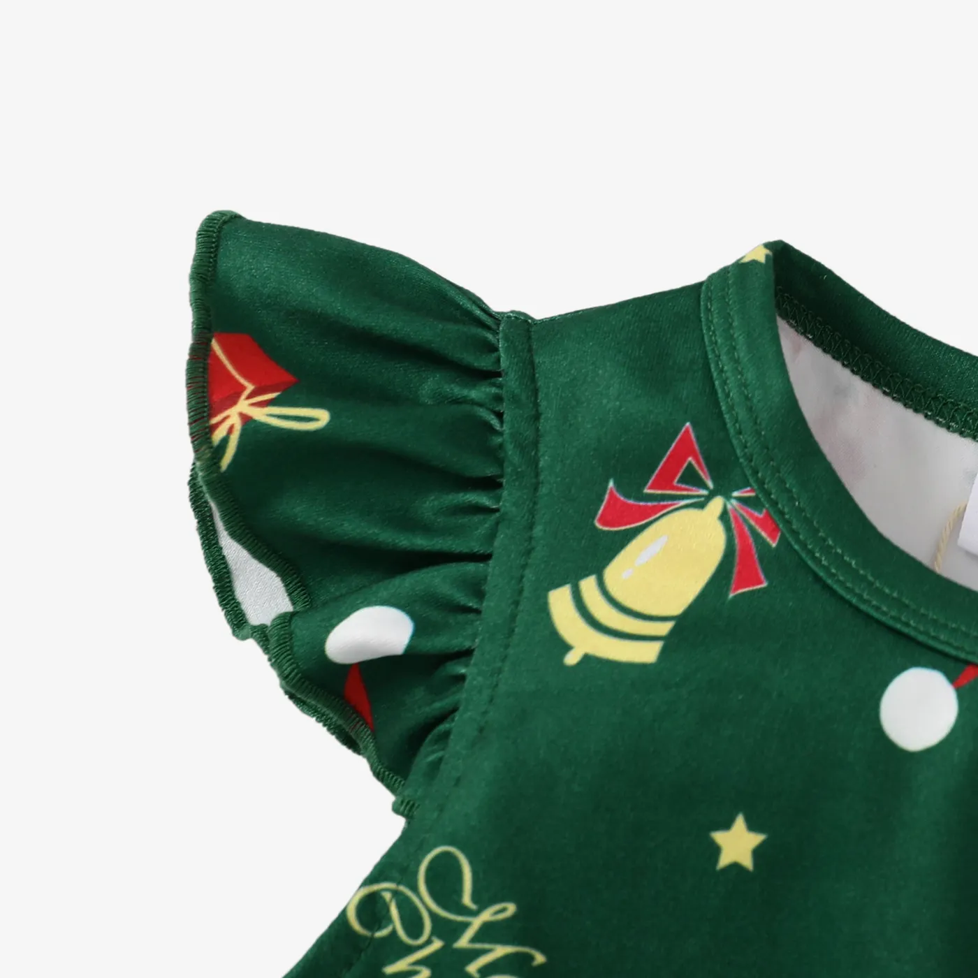 2pcs Baby Girl Christmas Basic Style Pretty Romper with Headband    image 4