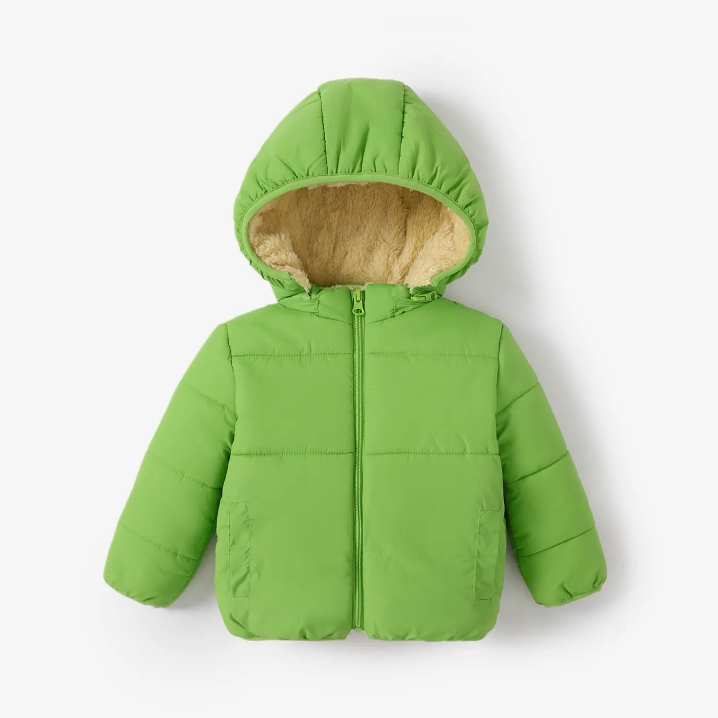 Baby / Toddler Causal Fluff Solid Long-sleeve Hooded Coat