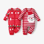 Baby Girl/Boy Cute Christmas Long Sleeve Jumpsuit Red image 2