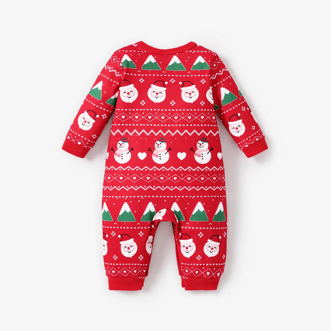 Baby Girl/Boy Cute Christmas Long Sleeve Jumpsuit Red image 3