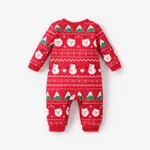 Baby Girl/Boy Cute Christmas Long Sleeve Jumpsuit Red image 3