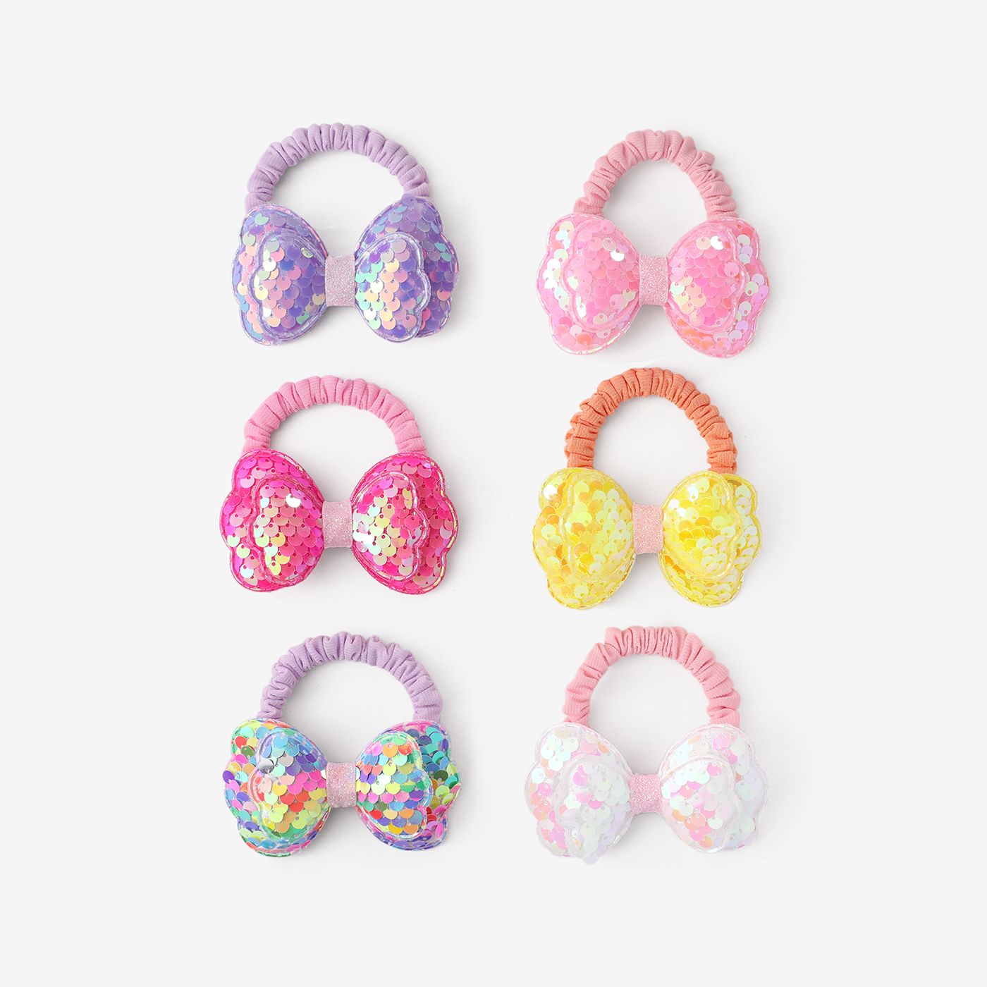 

6-pack kids/toddler Sequin Butterfly Hair Accessories