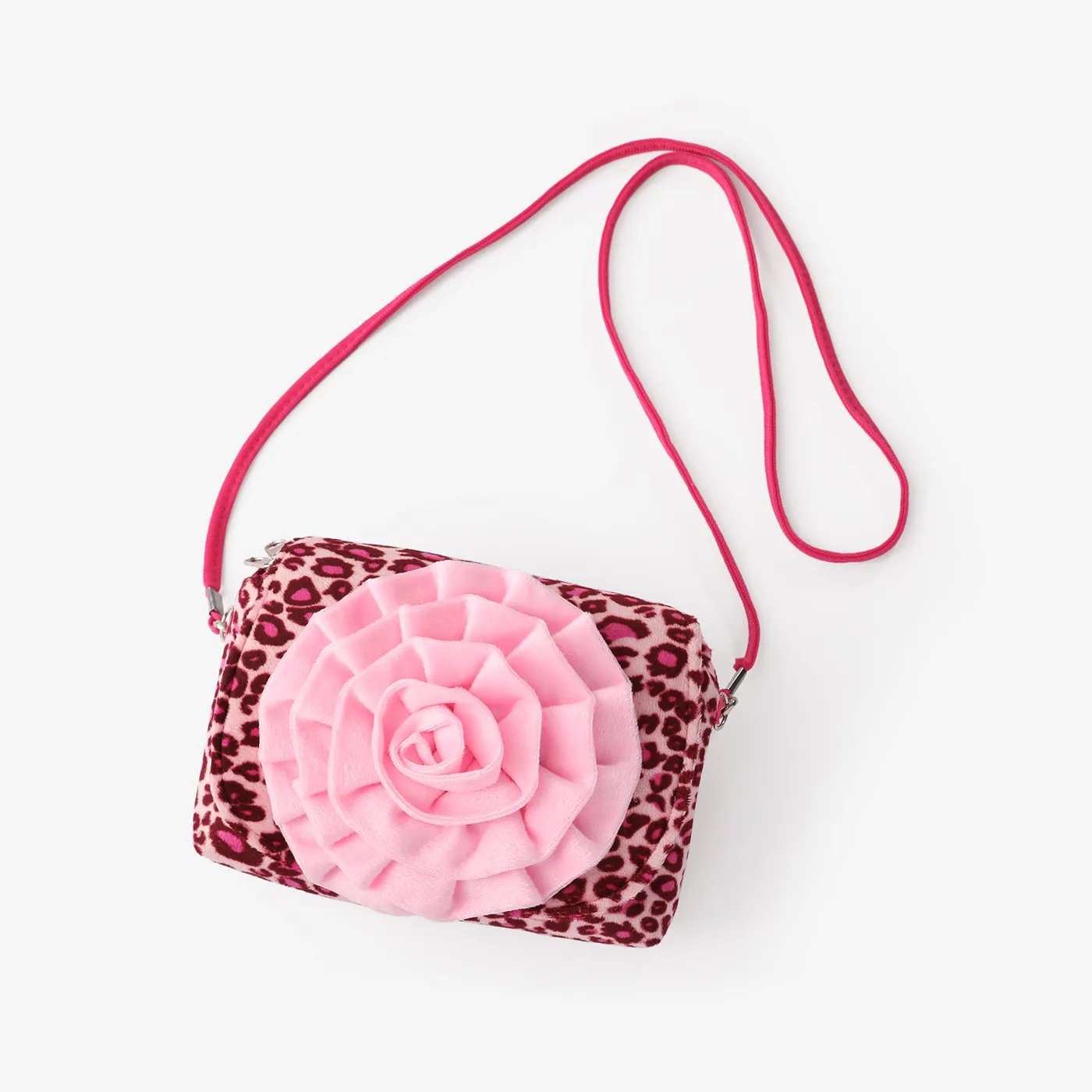 Kids/toddler likes sweet Floral Kids Messenger Bag Dark Pink image 2