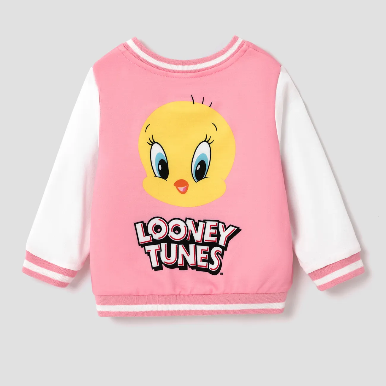 Looney Tunes معطف وسترة مواليد للجنسين كم طويل سحّاب شخصيات عيد القيامة زهري big image 1