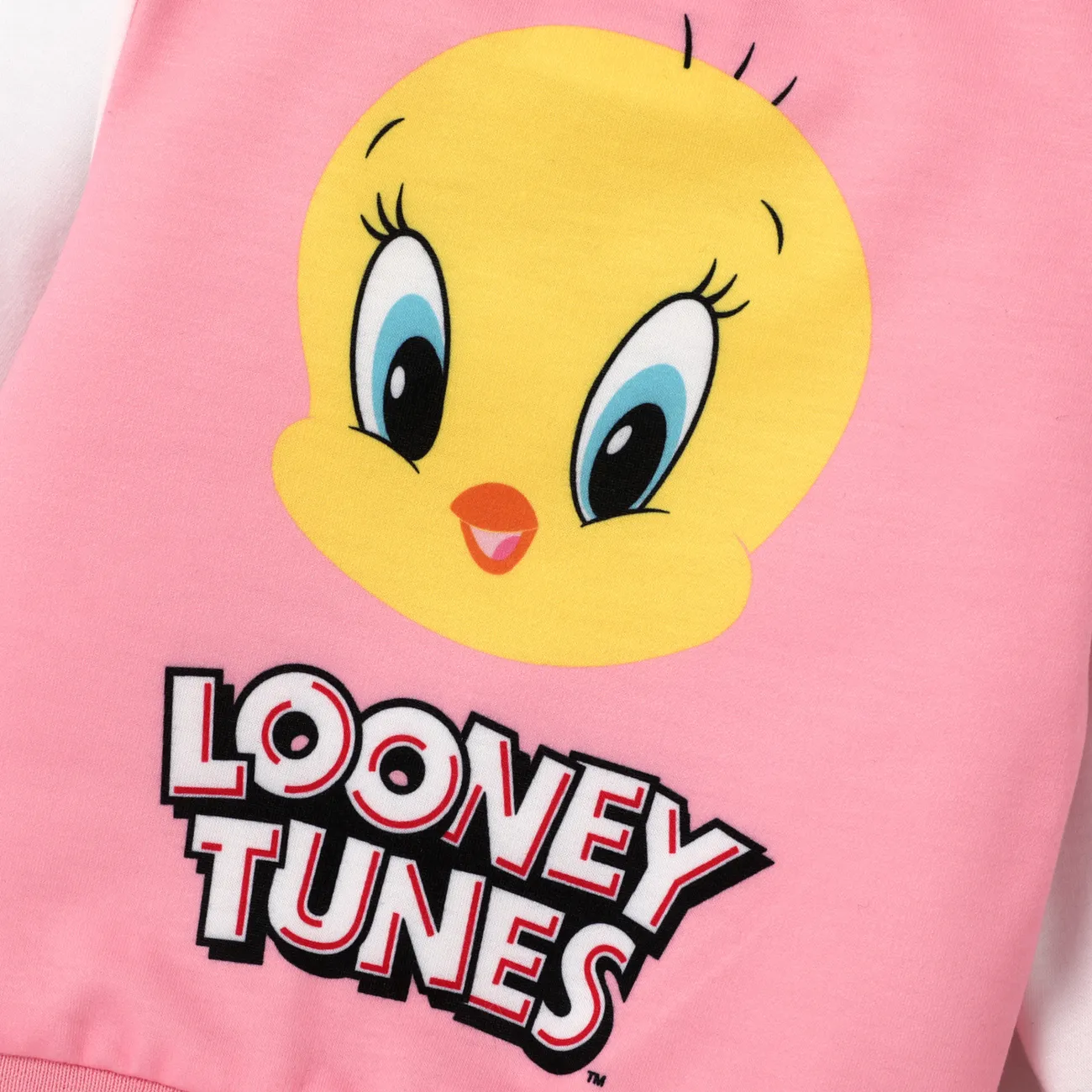 Looney Tunes Páscoa Bebé Unissexo Fecho Bonito Manga comprida Blusões e casacos Rosa big image 1