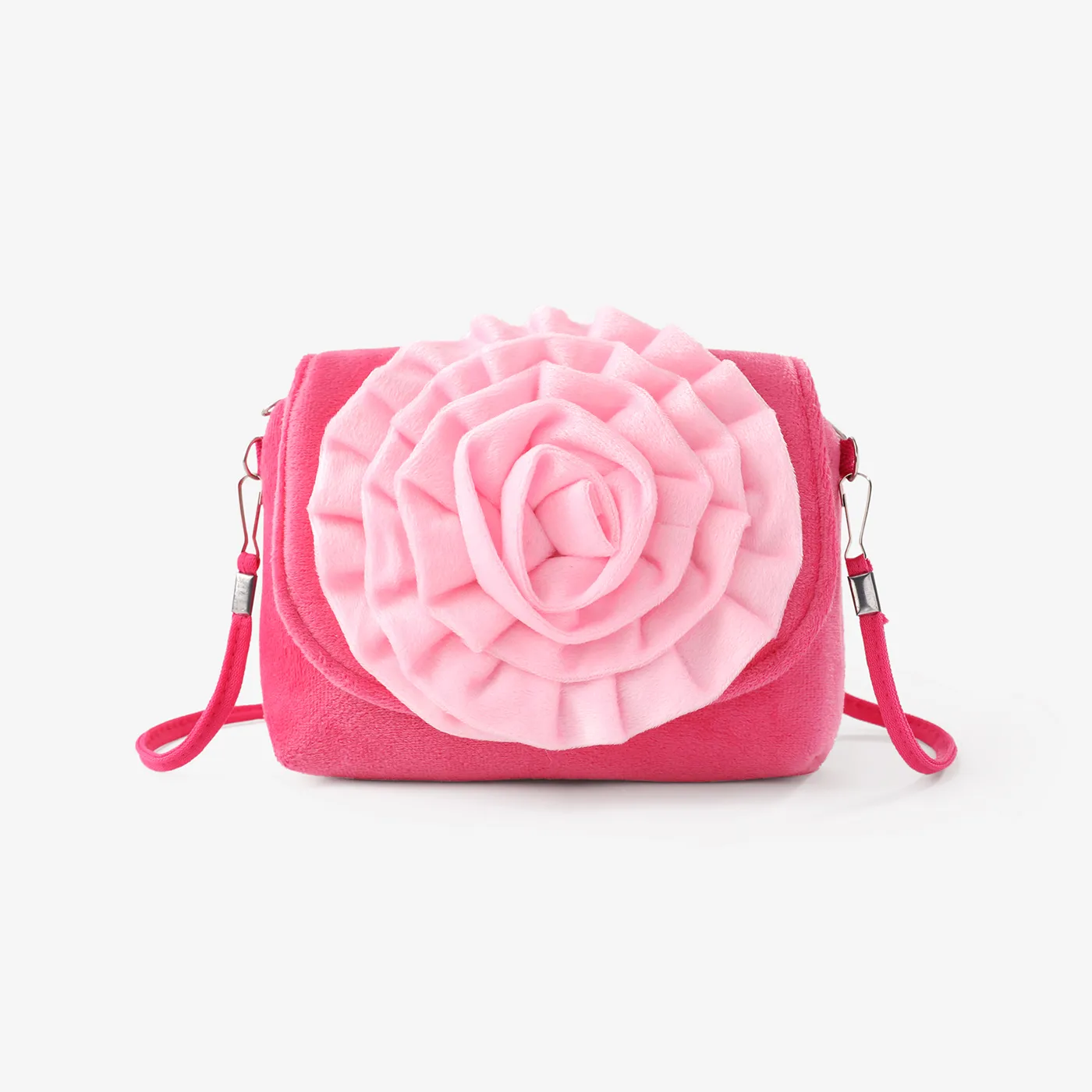 Kids/toddler likes sweet Floral Kids Messenger Bag Hot Pink