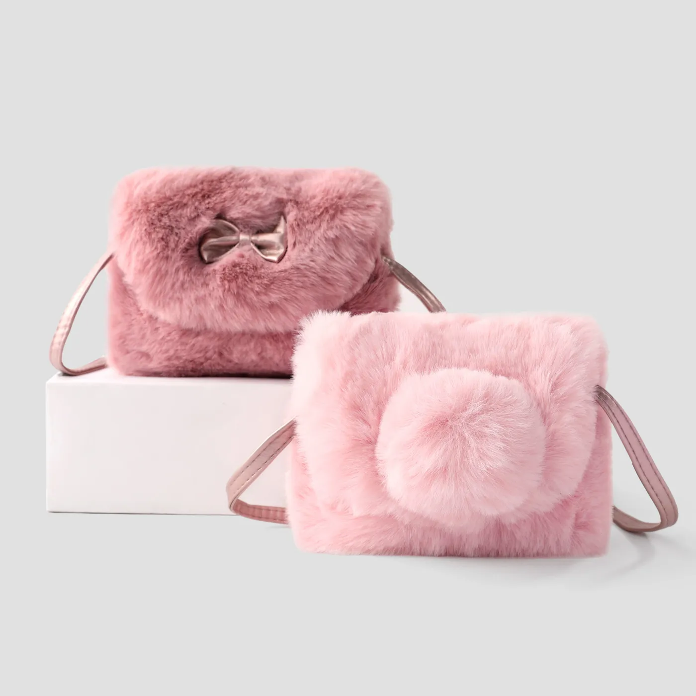Kids/toddler Furry feel, Versatile & fashion & foreign style small bag, coin purse, one-shoulder and cross-body dual-use for Girl
