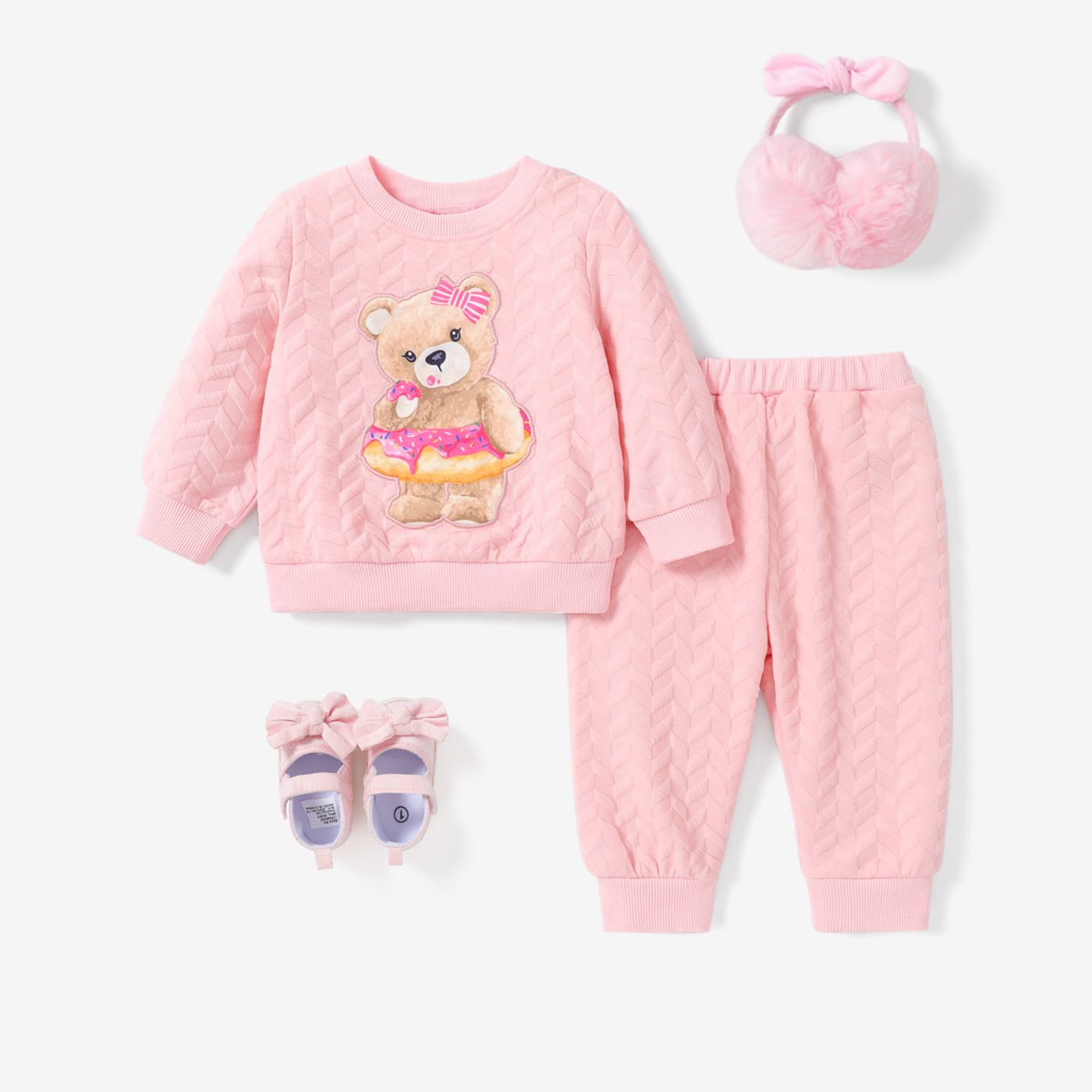 

2PCS Toddler Girl Childlike Animal Pattern Top/ Pant Set