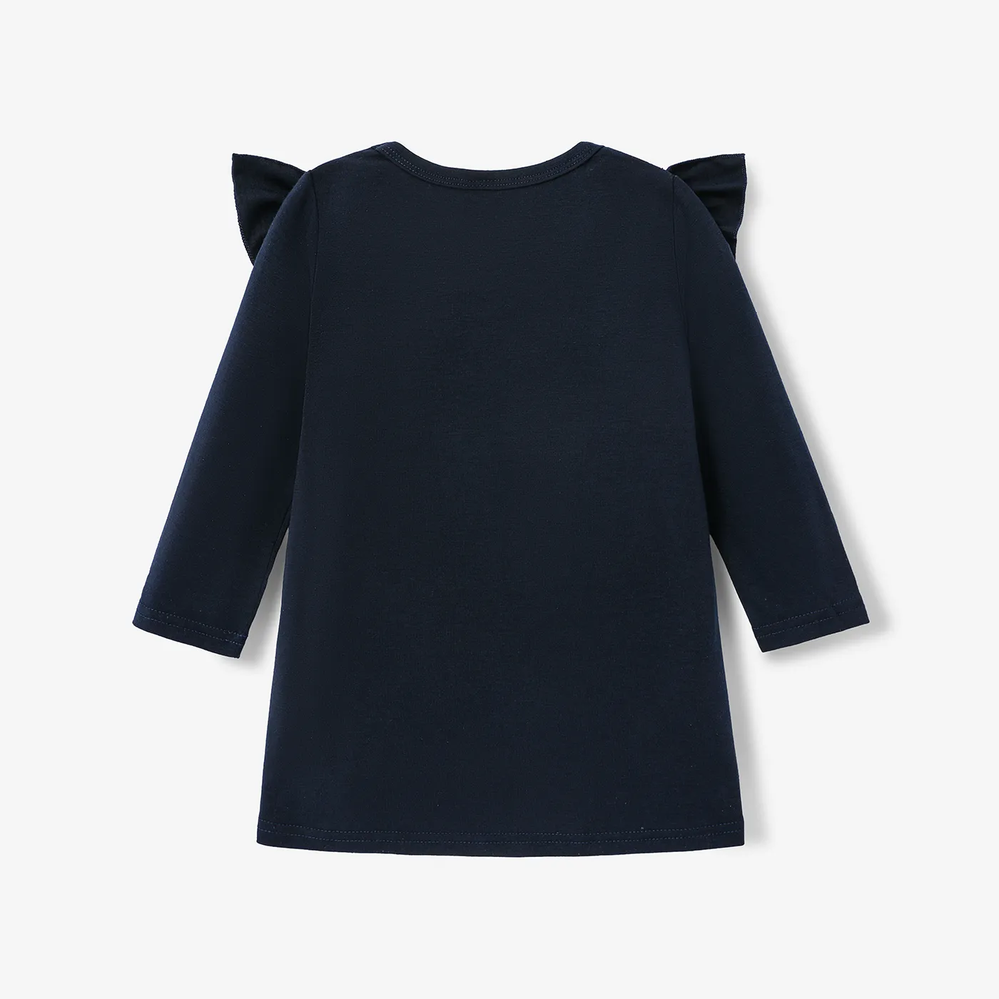 Toddler Girl Butterfly Pattern Ruffle Dress royalblue image 2