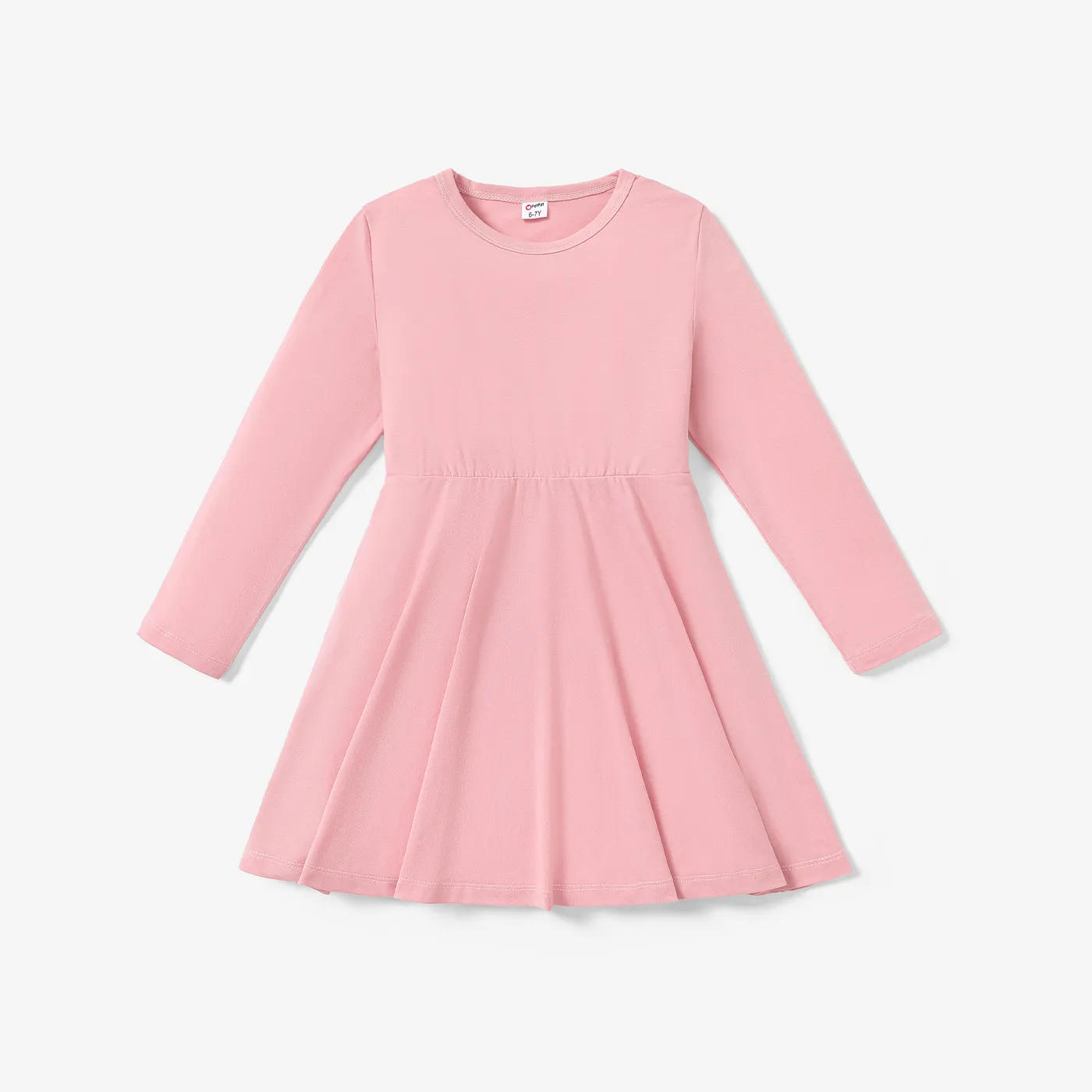 Kid Girl Basic Solid Color Dress