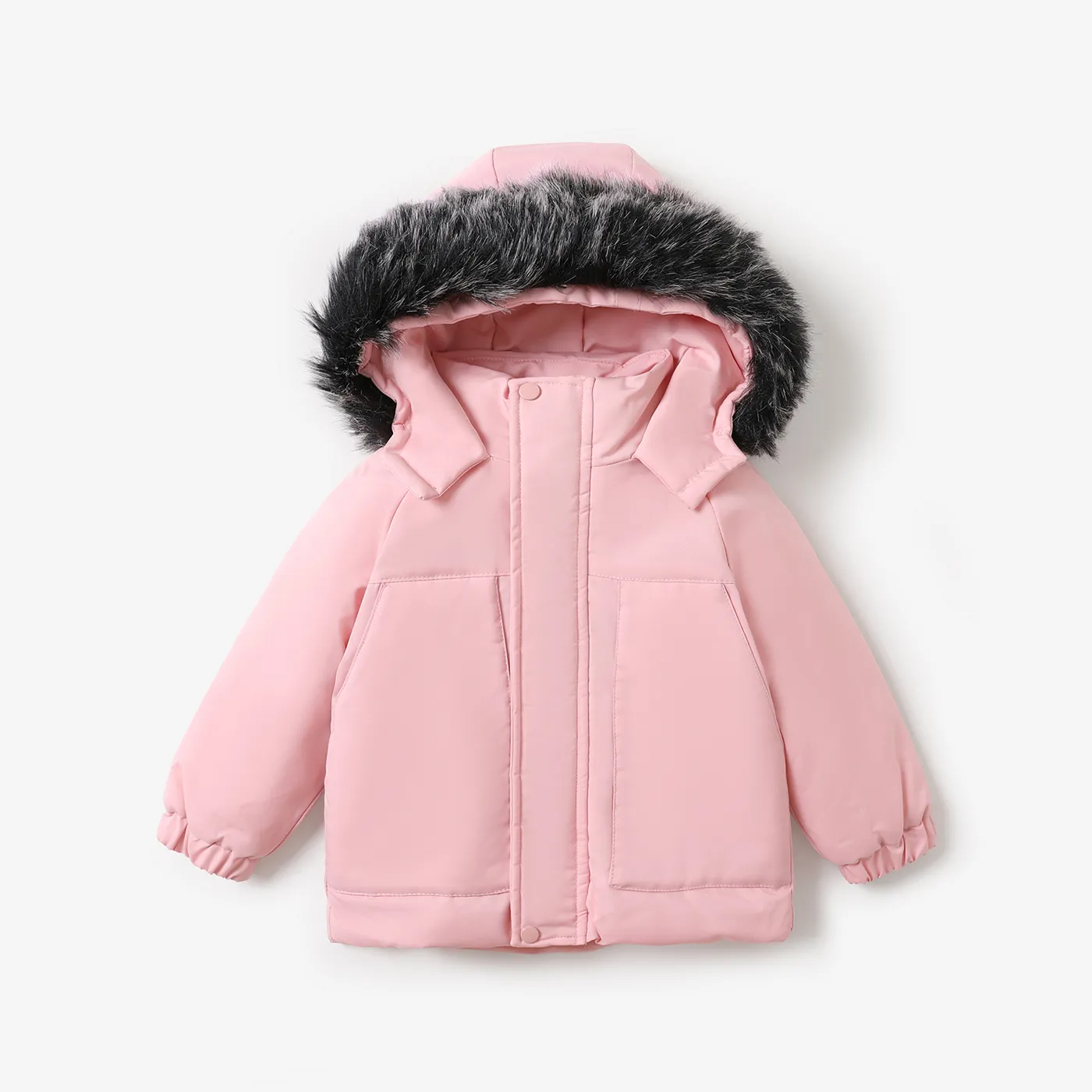 Toddler coat best sale fur hood