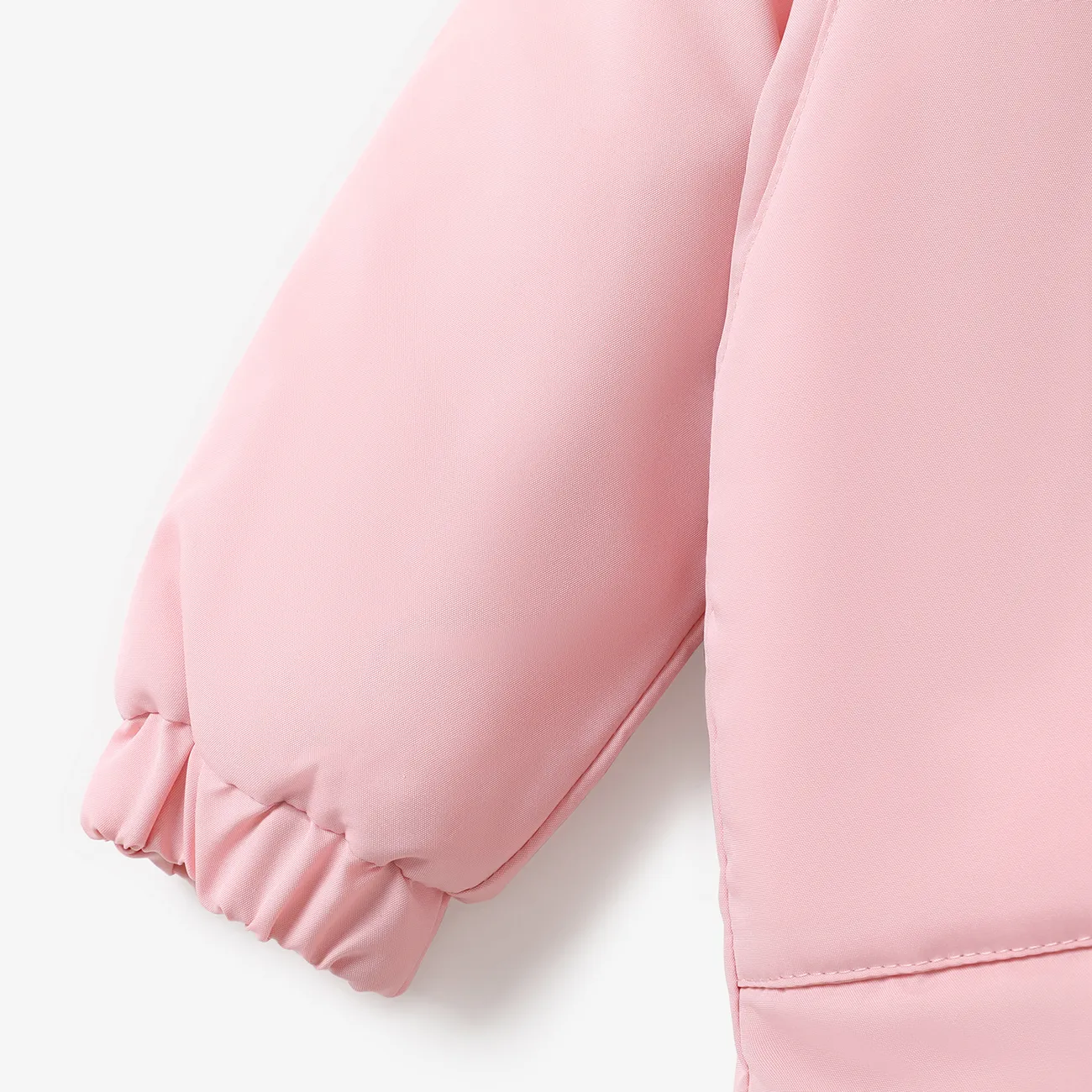 Kleinkind Jungen/Mädchen trendiger Faux-Fur-Kapuzen-Reißverschluss-Parka-Mantel rosa big image 1