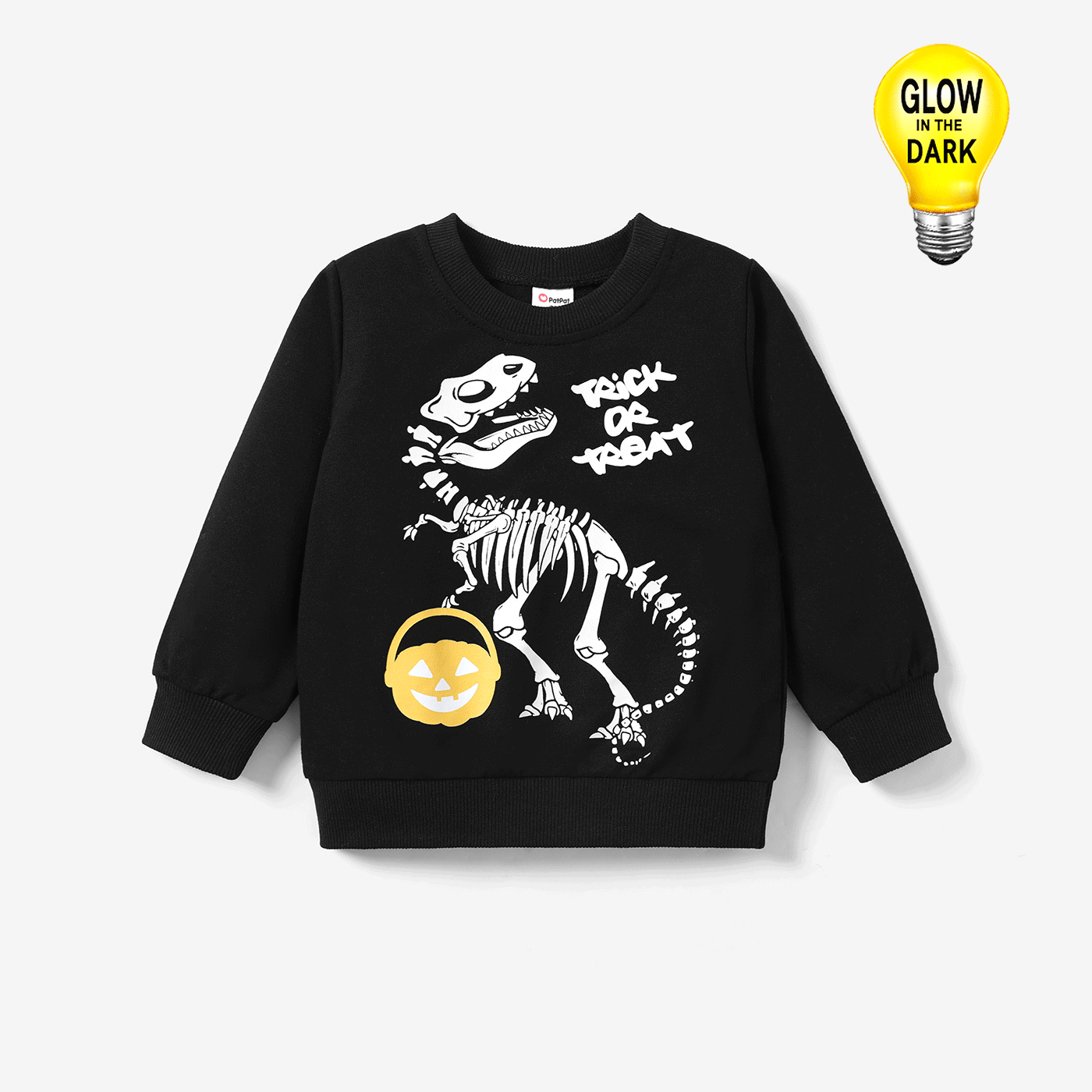 Halloween Toddler Boy Glow-in-the-dark Dinosaur Sweatshirt Color-A