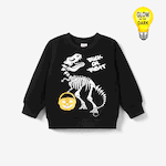Halloween Toddler Boy Glow-in-the-dark Dinosaur Sweatshirt Color-A