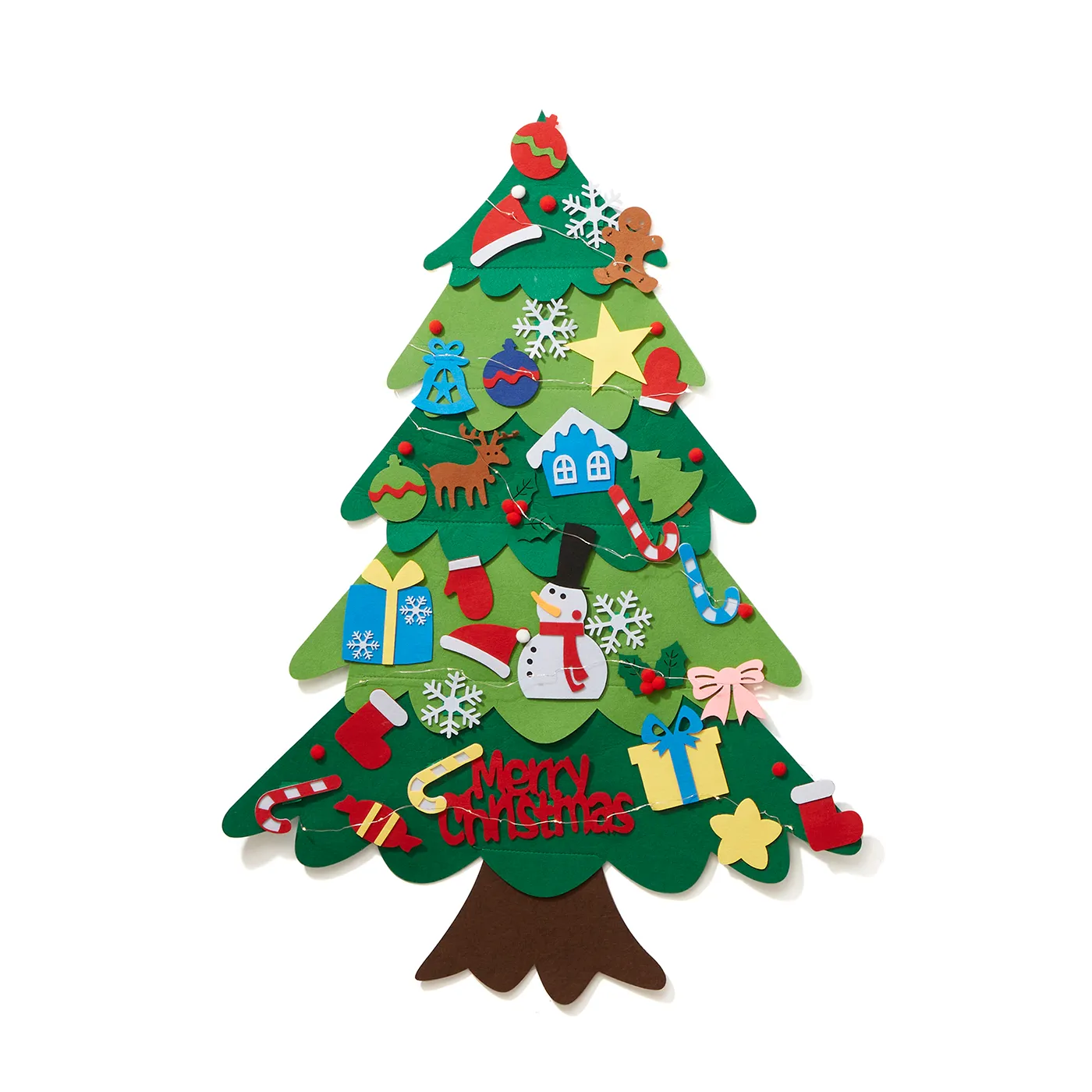 DIY Felt Christmas Tree Ornaments Color-B image 5