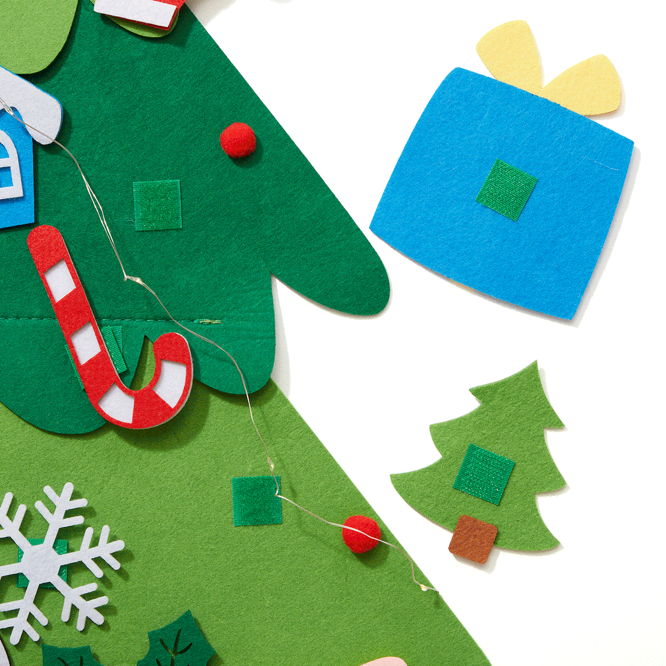DIY Felt Christmas Tree Ornaments Color-B big image 1