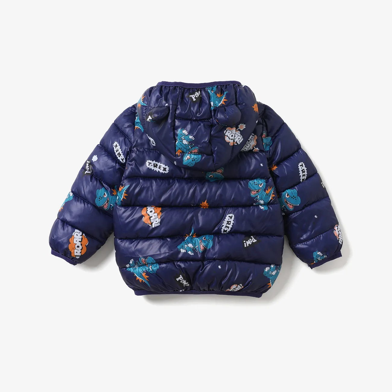 manteau à capuche à imprimé animalier pour bébé fille/garçon Bleu Foncé big image 1