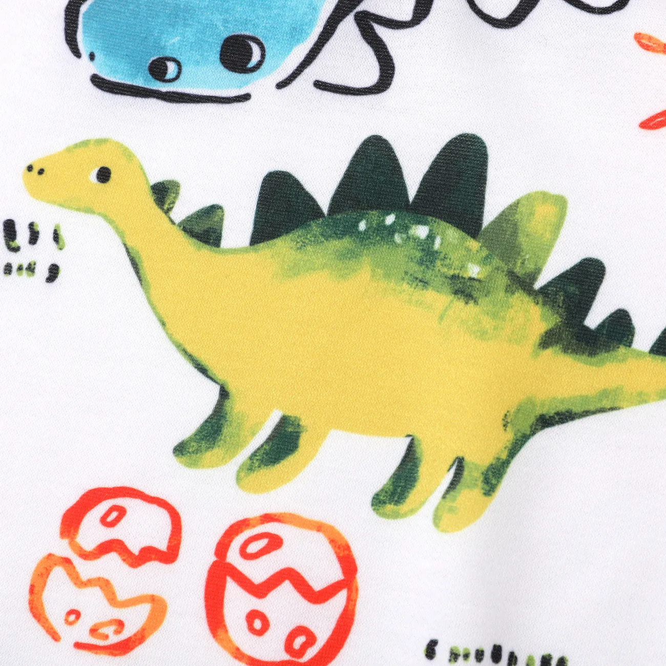 Toddler Boy Colorful Animal Dinosaur Print Pullover Sweatshirt Multi-color big image 1