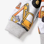 Toddler Boy Vehicle Excavator Print Hoodie Sweatshirt  image 4