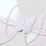 Kid Girl 3D Floral Butterfly Applique Mesh Panel Flutter-sleeve Fairy Dress  image 5