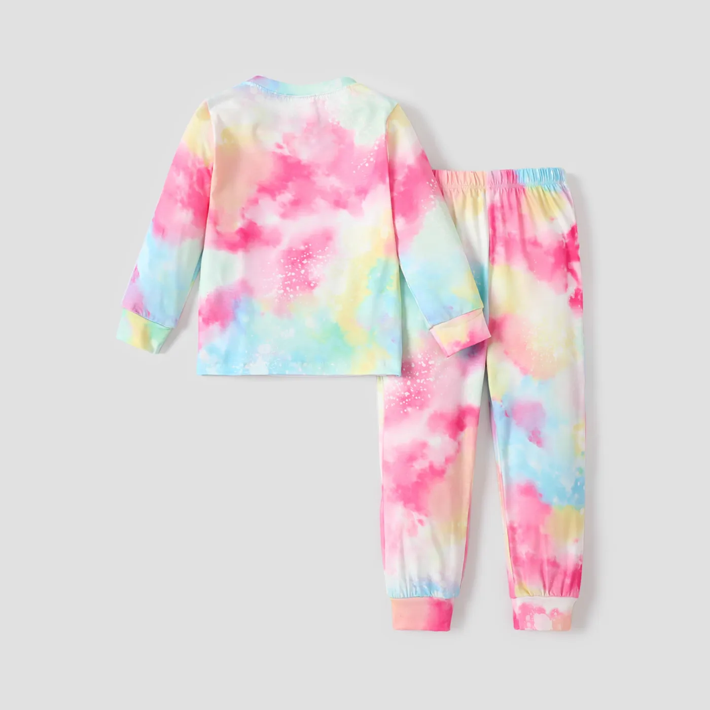 2PCS Kid Girl Basic Pajamas Top/ Pants Set   image 2