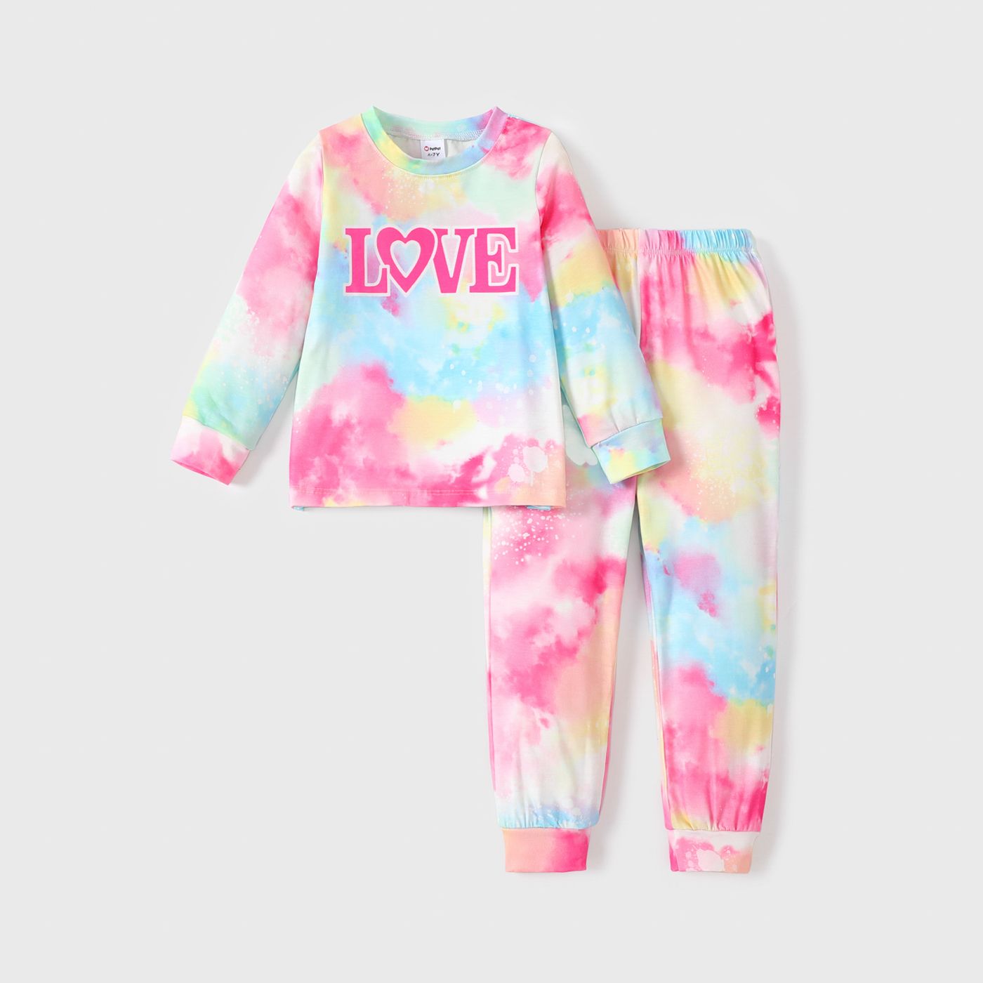 2pcs Toddler / Kid Girl Pretty Letter Pattern Pajama Set