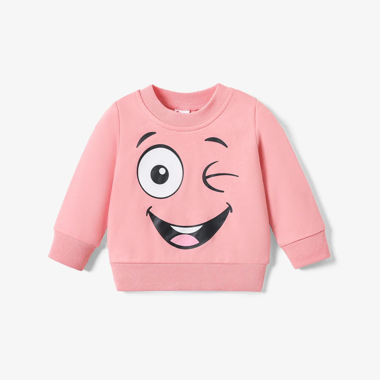 100% Cotton Baby Boy/Girl Cartoon Print Long-sleeve Pullover Sweatshirt  big image 1