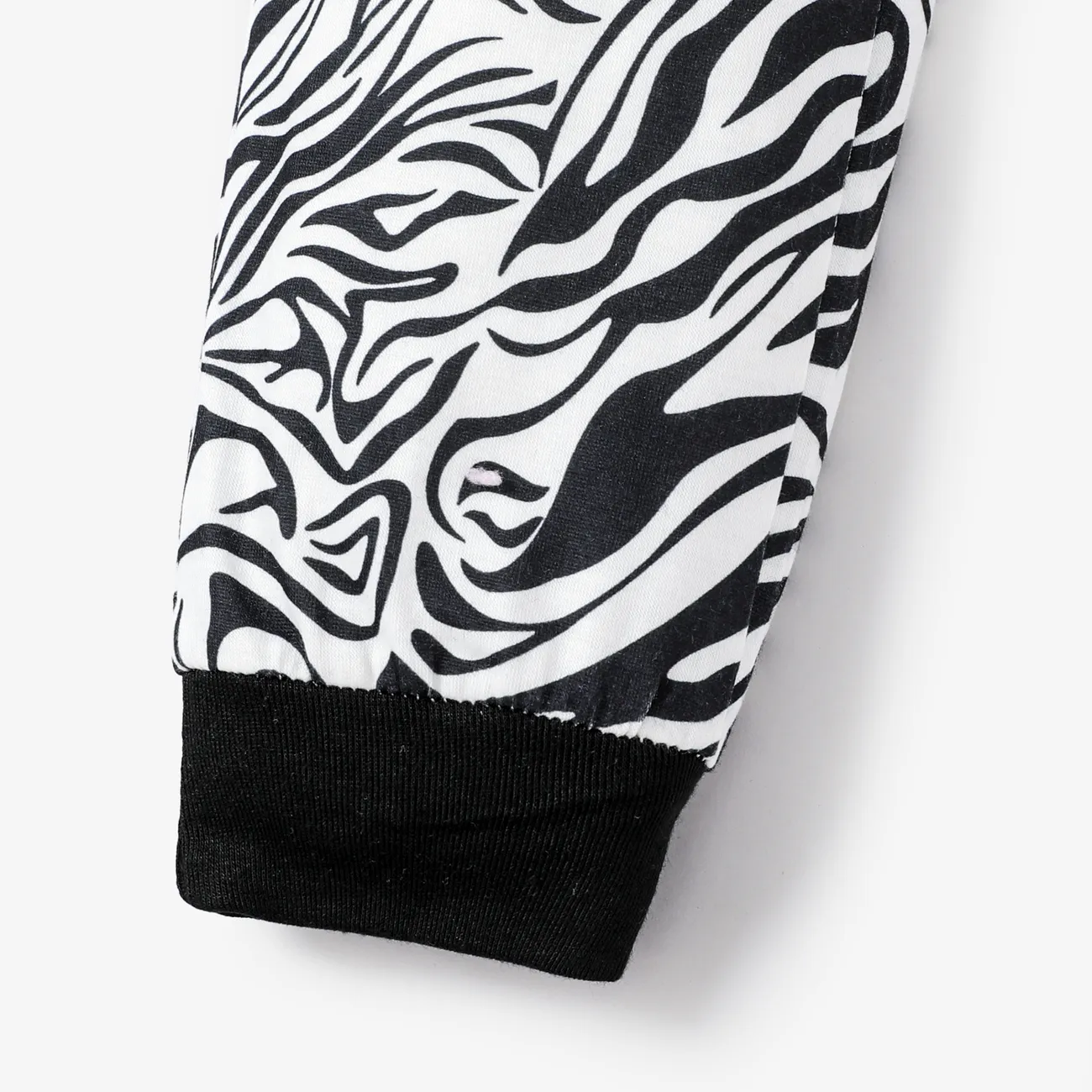 2pcs Kid Girl Zebra Animal Print Casual Pyjama Set rosa big image 1