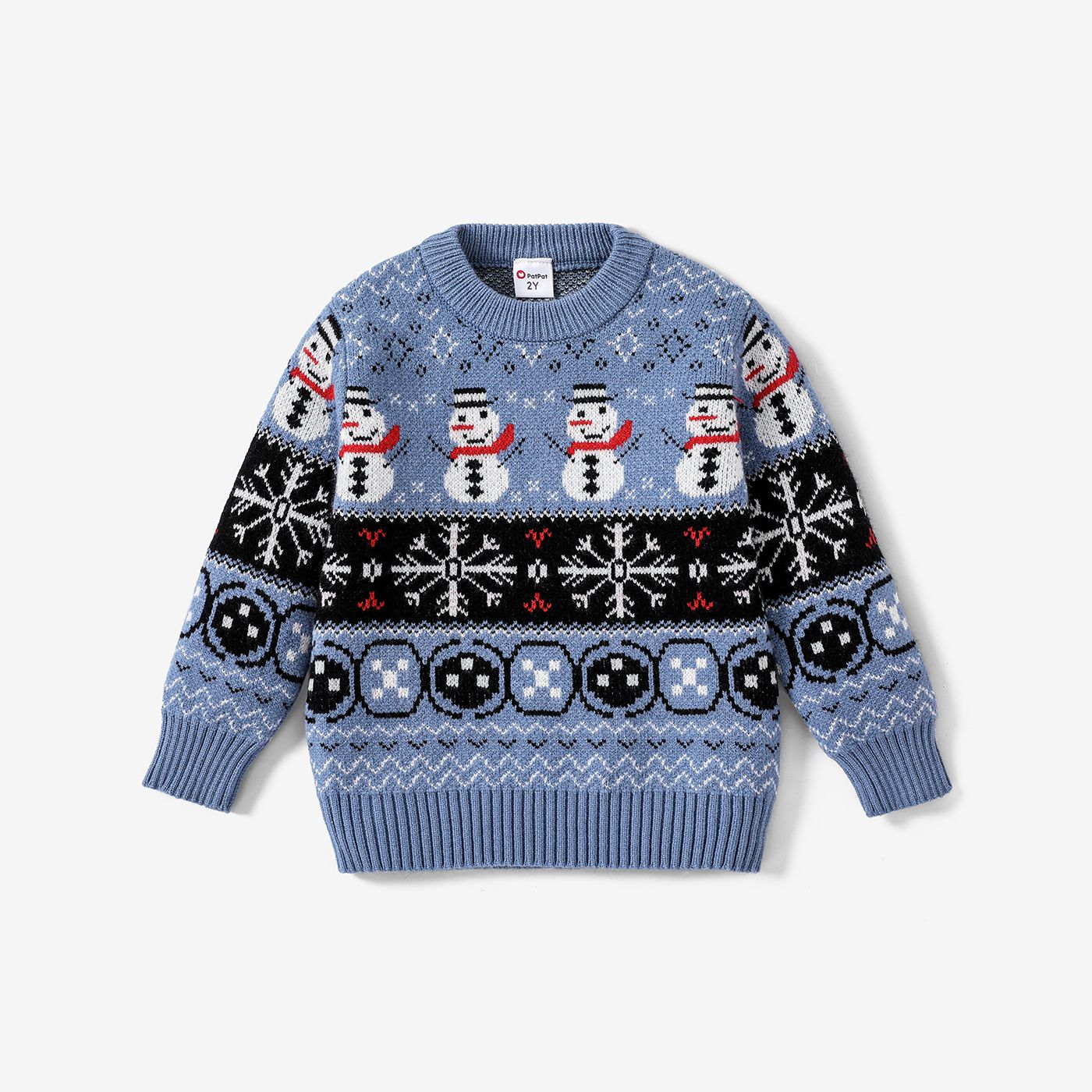 

Toddler Boy/Girl Christmas Snowman Pattern Sweater