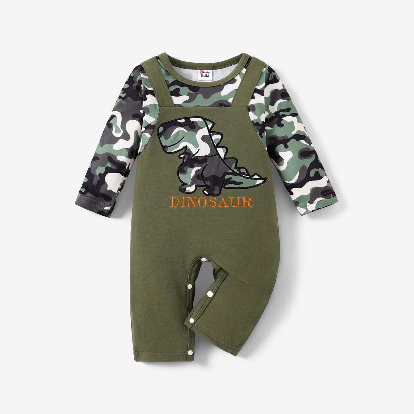 Baby Boy Dinosaur Animal Pattern Long Sleeve Jumpsuit