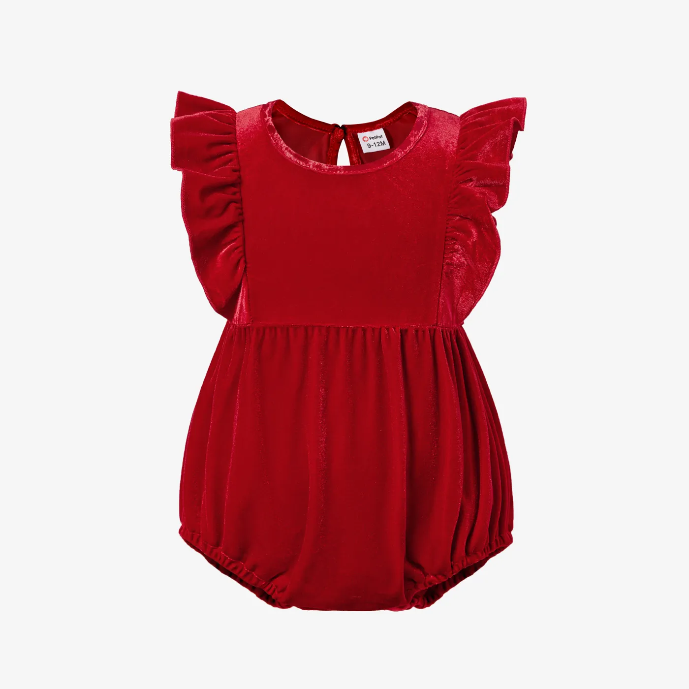 Mommy and Me Halter Neck Red Velet Dresses  big image 1