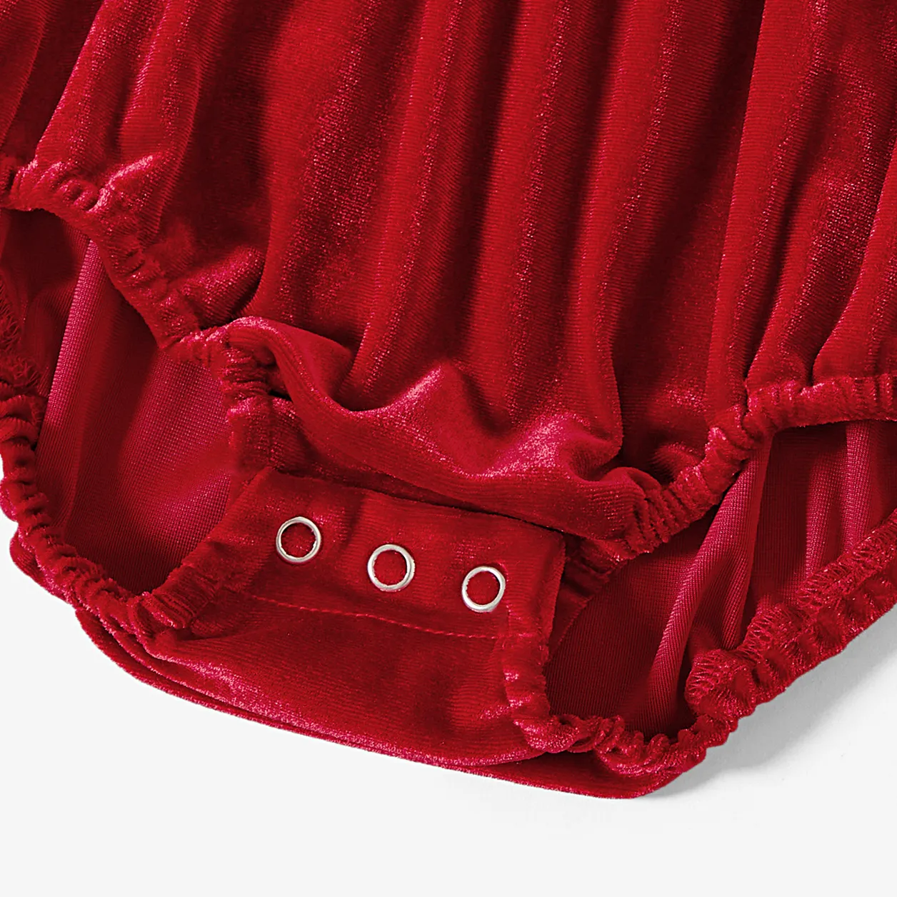 Mommy and Me Halter Neck Red Velet Dresses  image 4