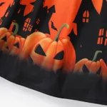 2PCS Kid Girl  Fabric Stitching Halloween Dress Set  image 5