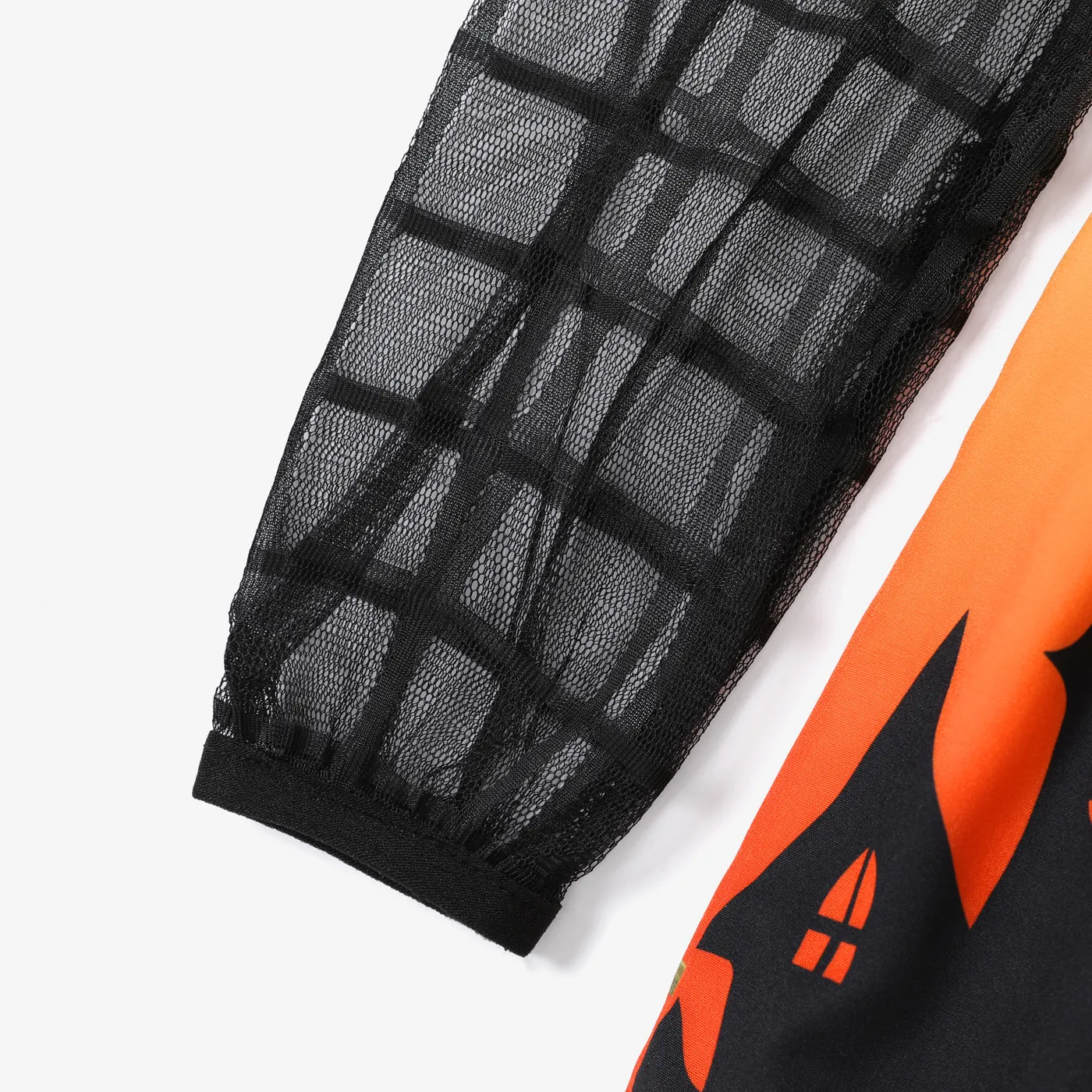 2PCS Kid Girl  Fabric Stitching Halloween Dress Set  image 4