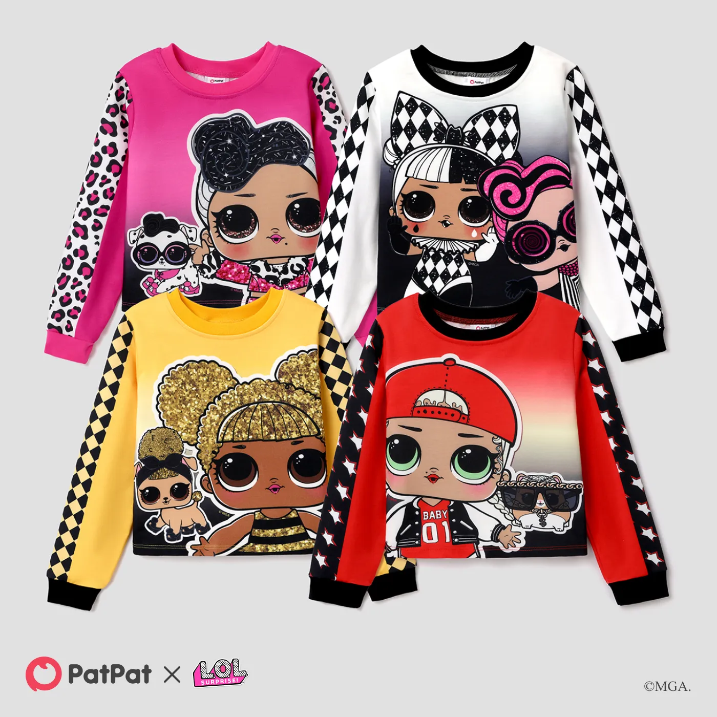 L.O.L. SURPRISE! Kid Girl Character Print Pullover Sweatshirt