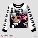 L.O.L. SURPRISE! Kid Girl Character Print Pullover Crop Top/Sweatshirt White