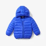 Baby / Toddler Stylish 3D Ear Print Solid Hooded Cotton Coat Blue