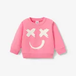 Baby Boy/Girl Glow in The Dark Print Long-sleeve Sweatshirt Pink