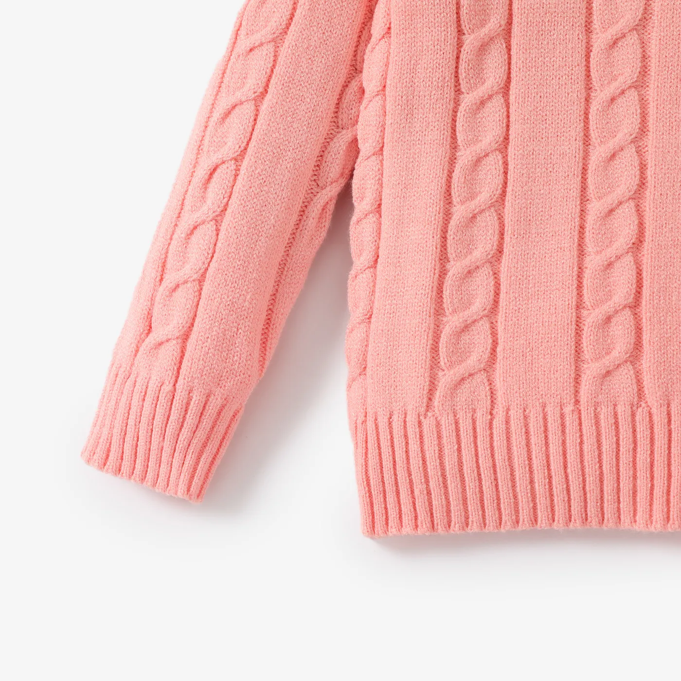 Toddler Girl Sweet Textured Turtleneck Sweater and Knit Skirt Set  image 4